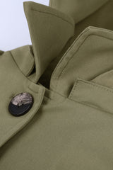 Orolay-Single-Breasted Trench-#color_Sage Green