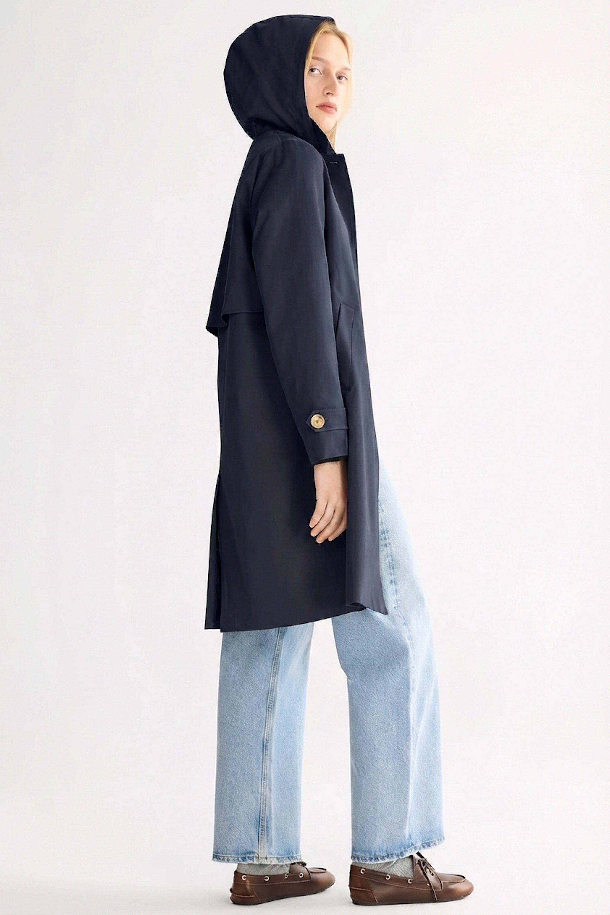 Orolay-Single-Breasted Trench-#color_navy