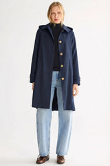 Orolay-Single-Breasted Trench-#color_navy