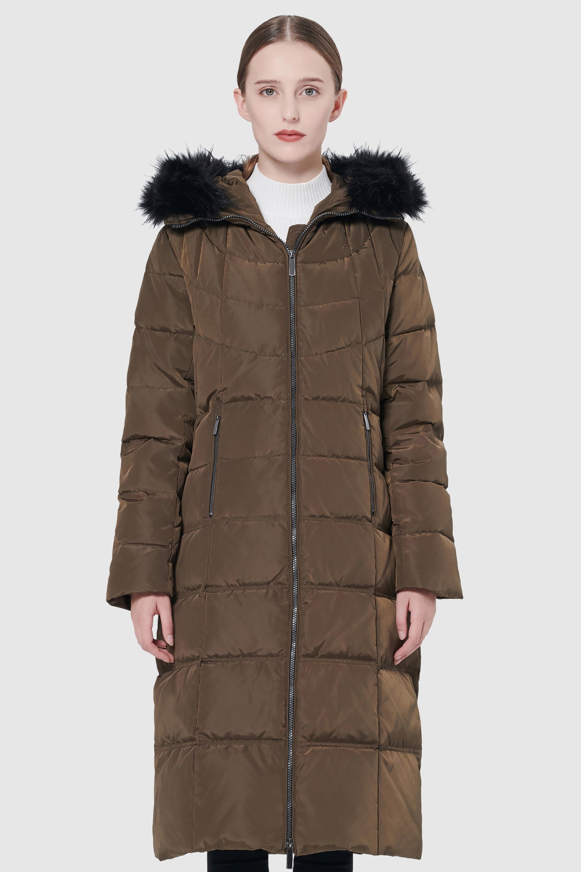 Maxi Thickened Hooded Down Jacket