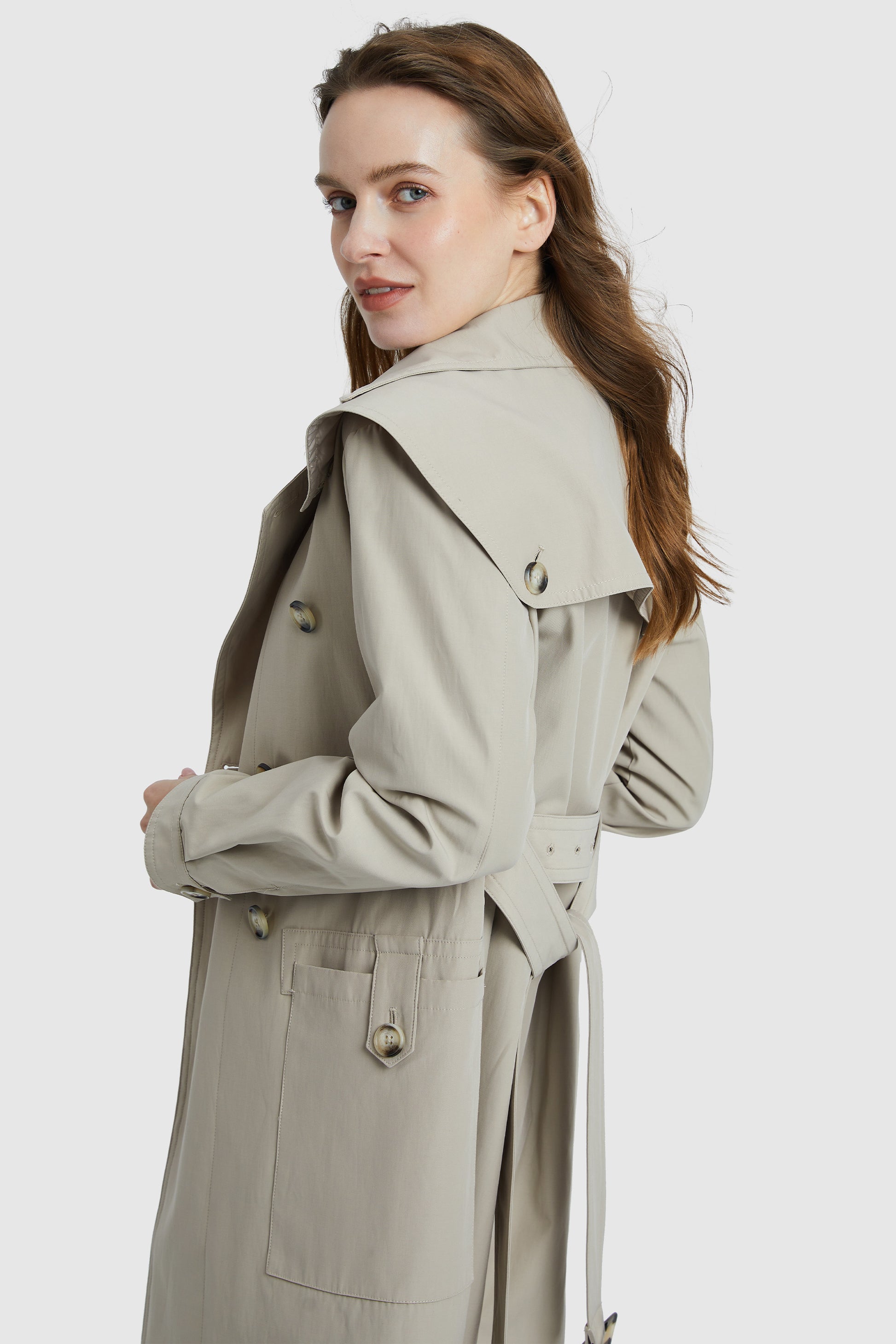 Orolay Women's Double-Breasted Trench Coat
