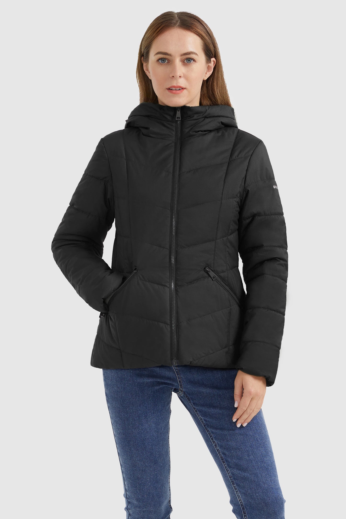 Quilted Puffer Jacket with Hood