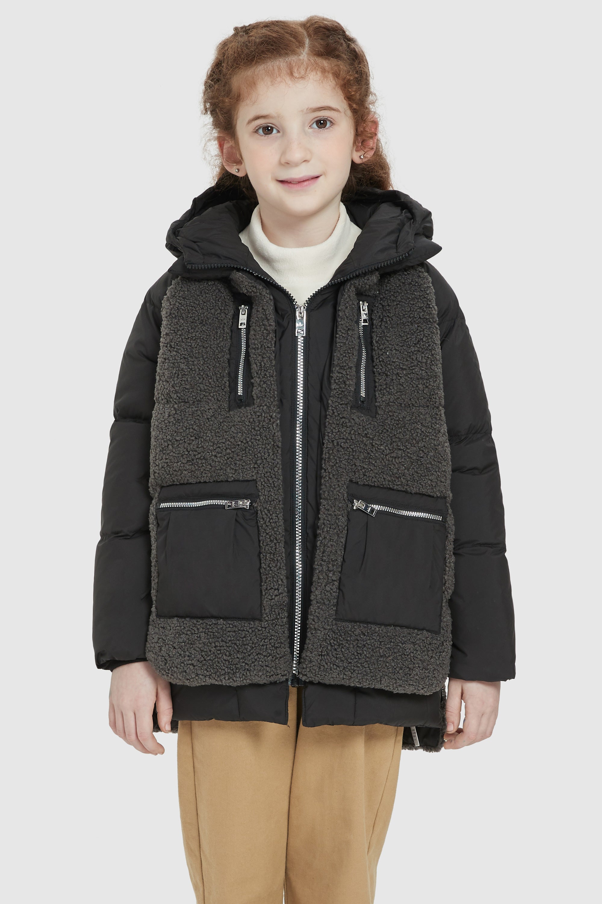 Children's Puffer Down Jacket with Multi Pockets