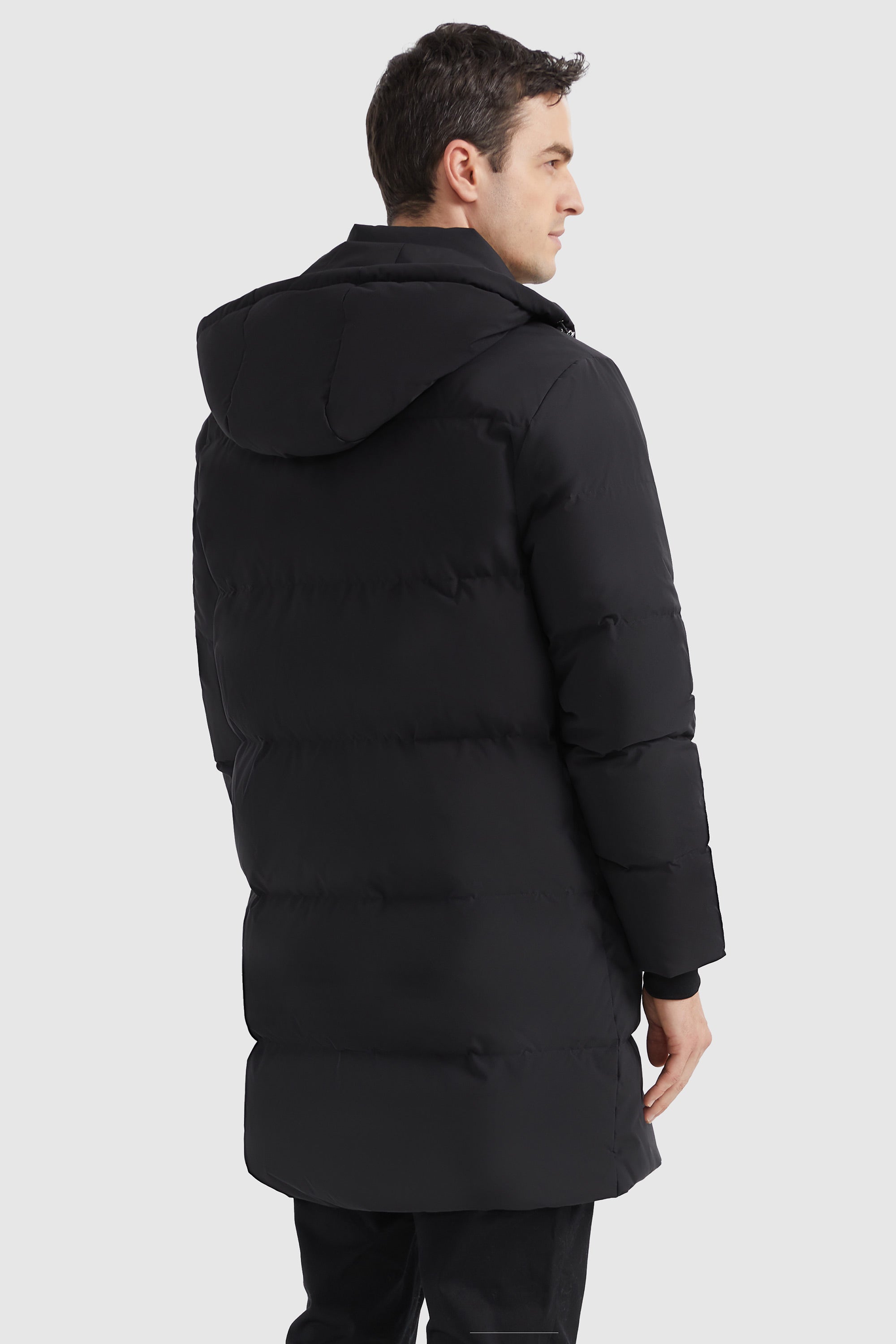 Zip Up Snap Button Thickened Down Jacket