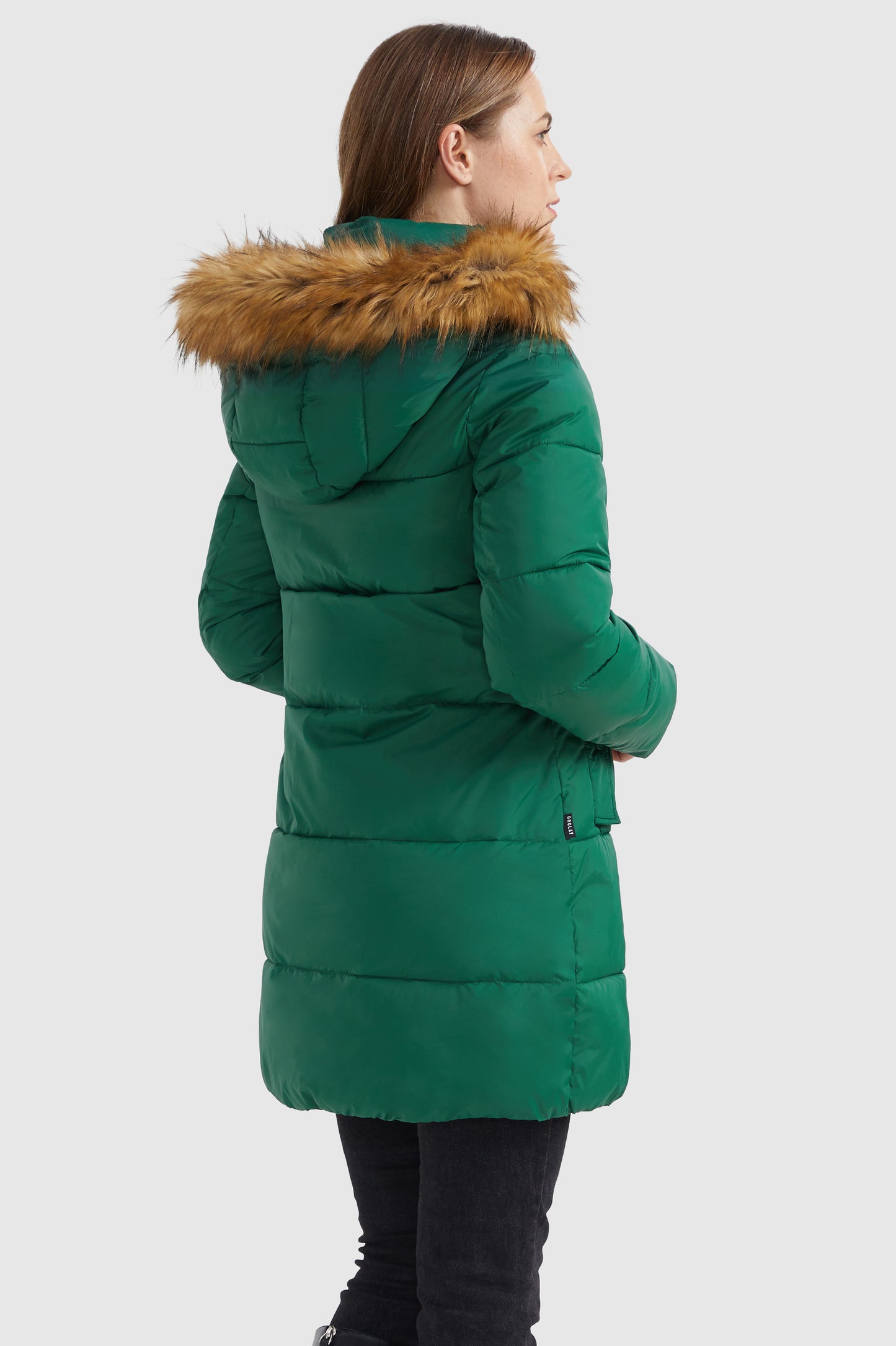 Faux Fur Hooded Winter Puffer Coat