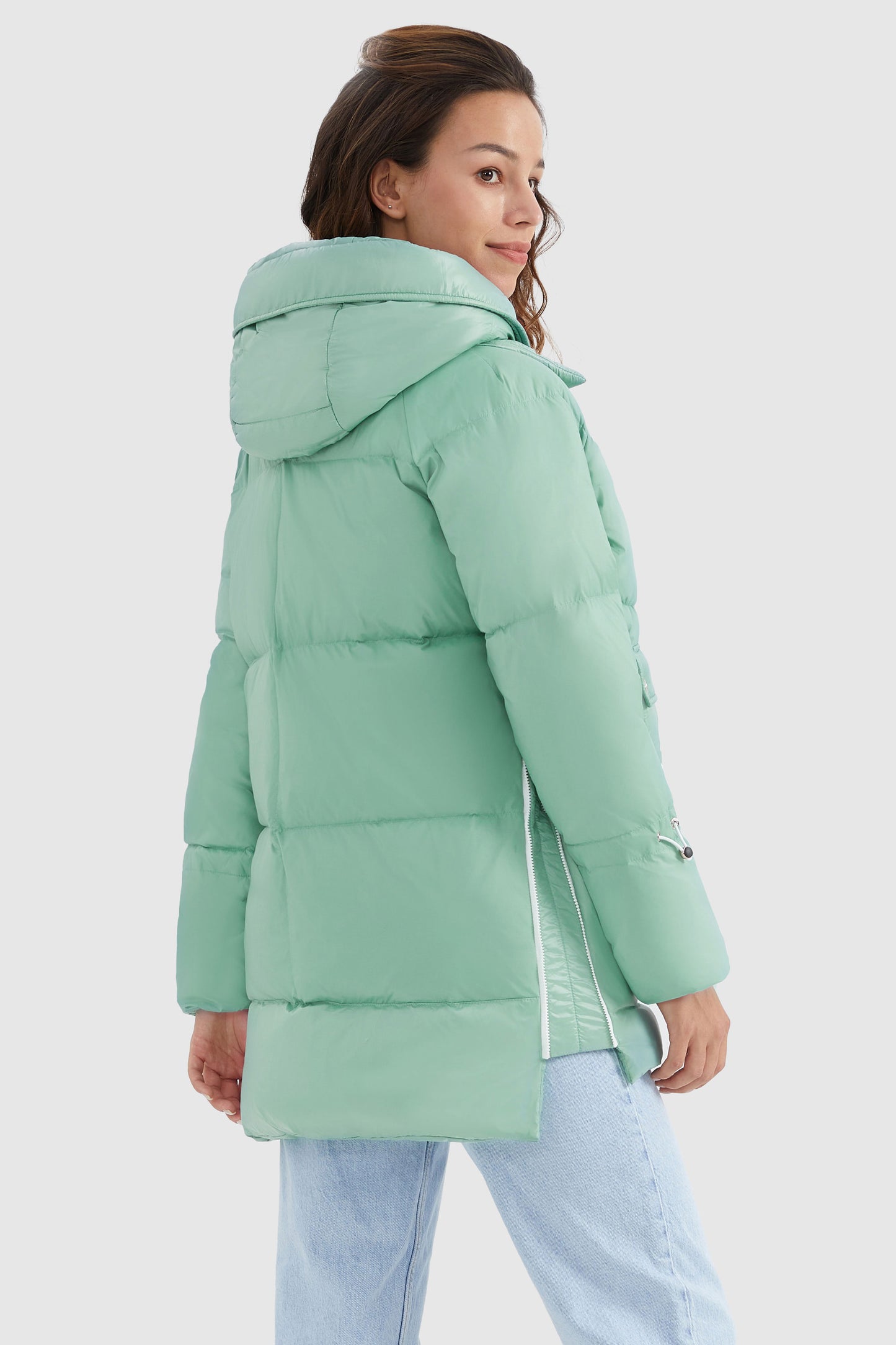 Cream Colored Thickened Down Jacket