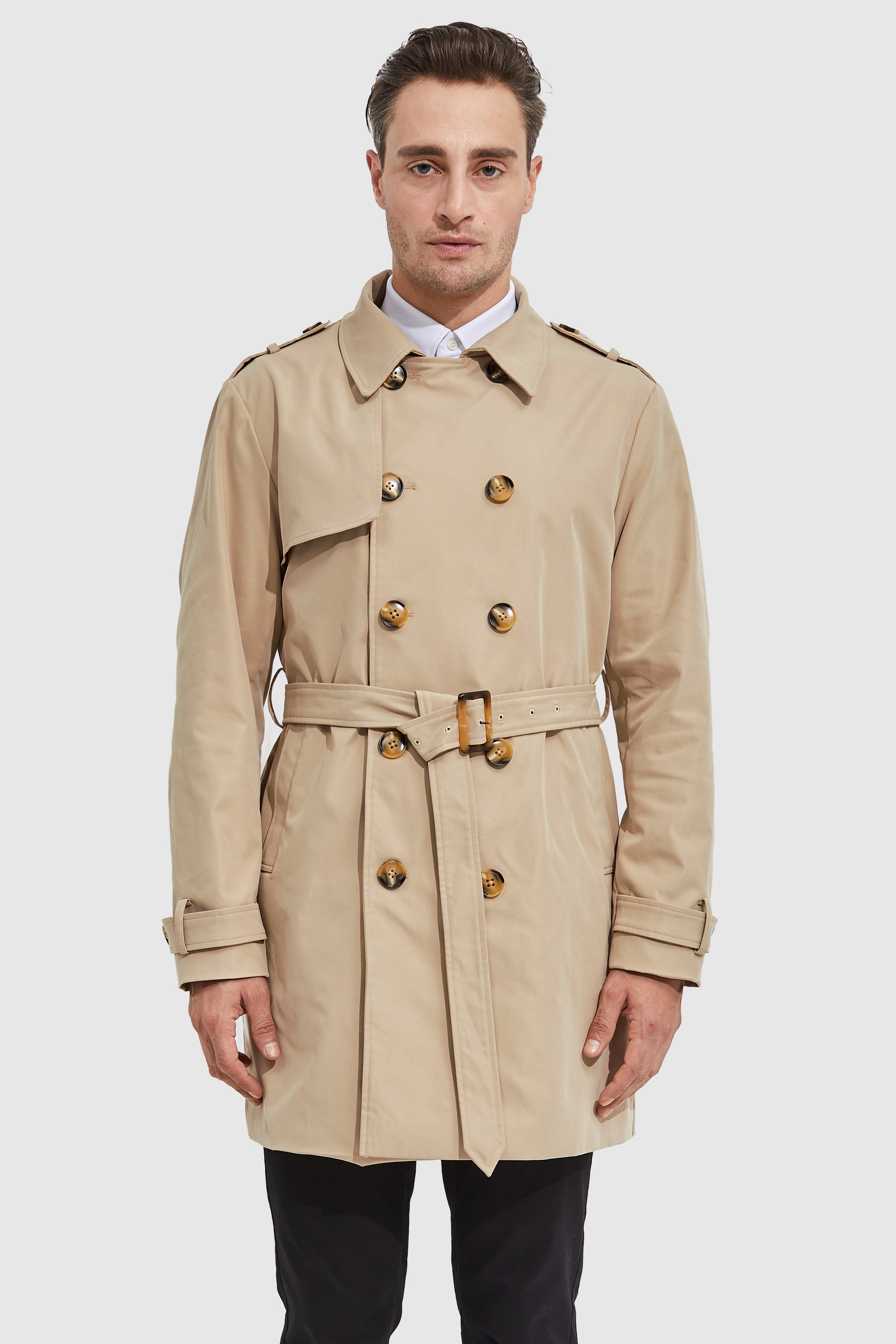 Long Double Breasted Trench Coat