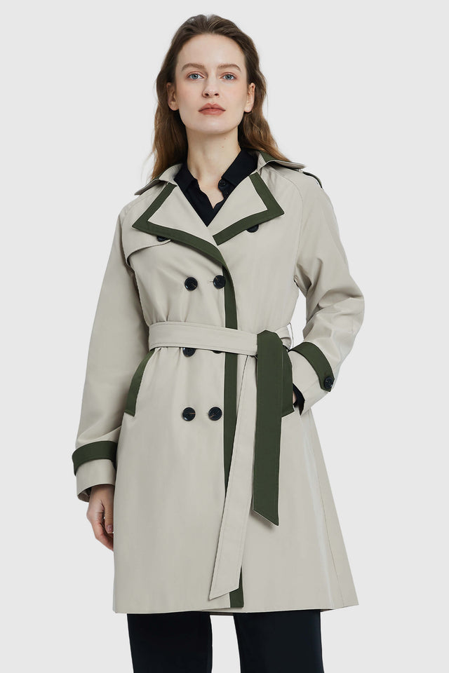 Double Breasted Trench Coat With Belt