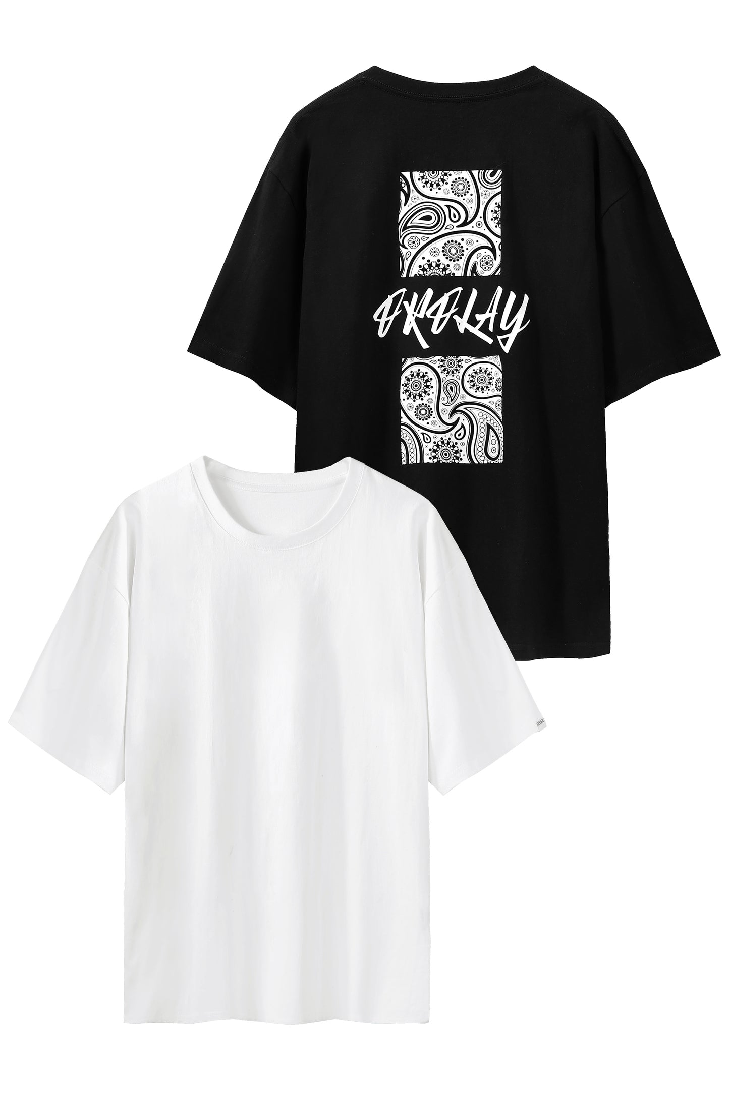 Unisex Paisley Printed Crewneck T-Shirt